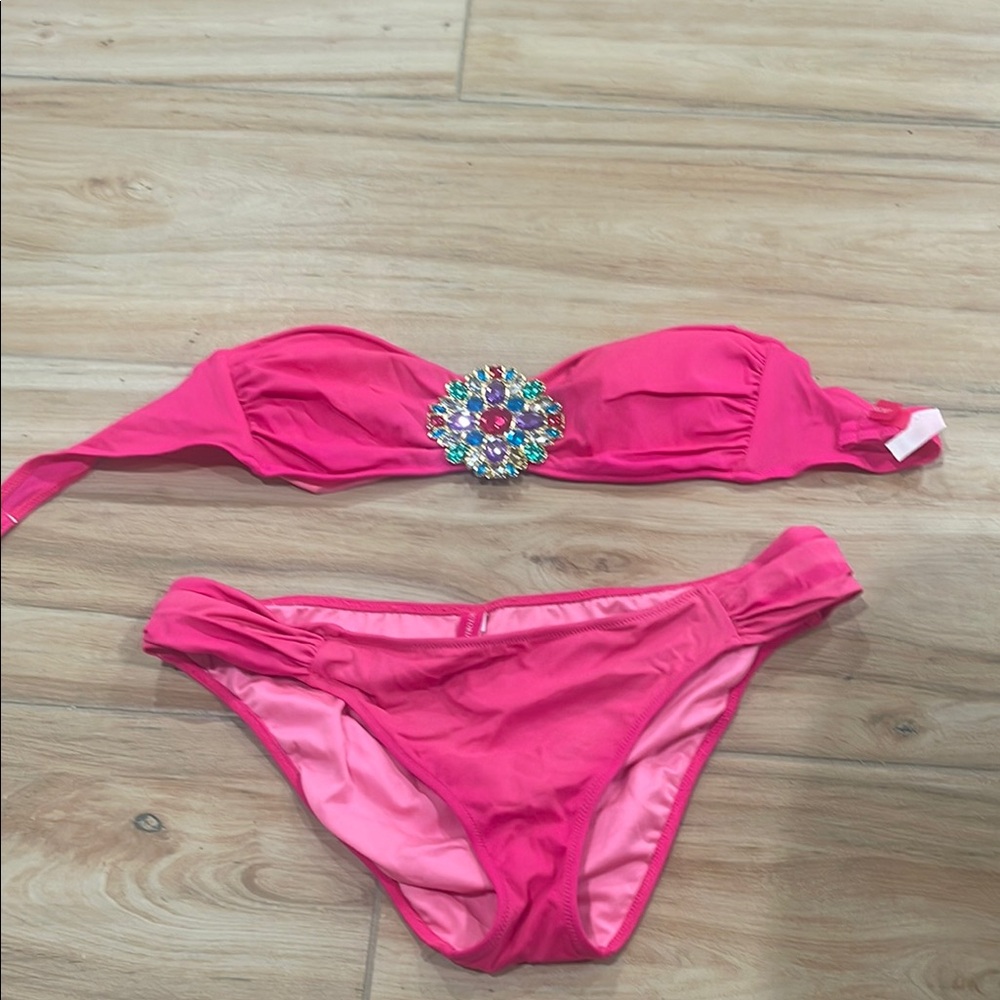 Victoria's Secret Pink Bikini with Ruched Bandeau